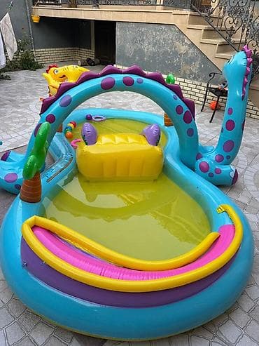 Uşaq üçün şişmə “Dino Park” su hovuzu və oyun meydançası 111 azn — 4