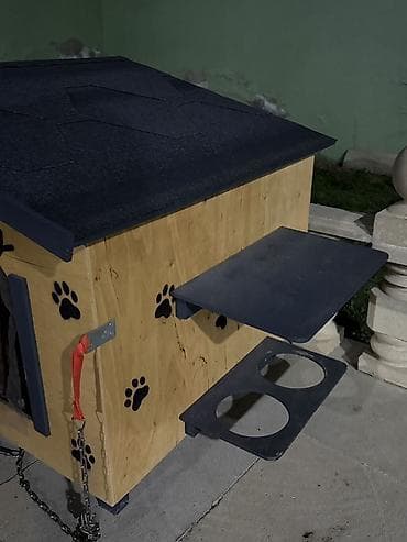 Digər heyvanlar: İkili it evi – geniş və funksional - İki girişli model: sol tərəf — 2