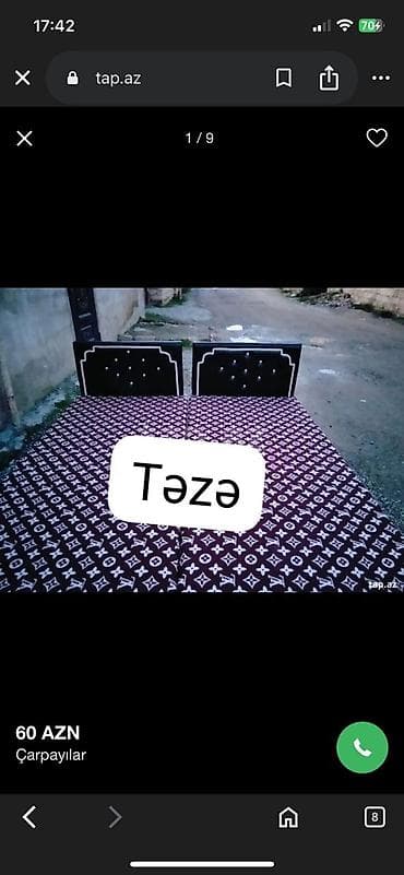 metbext mebeleri: Yeni, Təknəfərlik çarpayı, Azərbaycan — 9