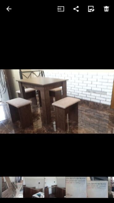 Мебель на заказ: Metbex masası desti 4 eded oturacaq Material:Türk laminatı — 2