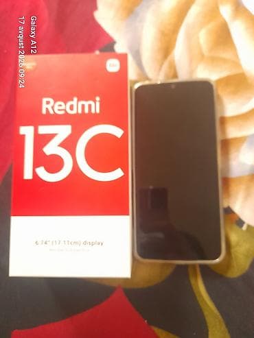 iphone x barter: Redmi 13C, 64 GB, rəng - Qara, Düyməli, Barmaq izi, İki sim kartlı — 1