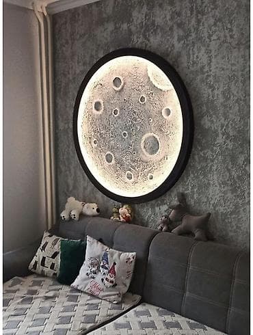 panel radiyatir: Dekorativ “Ay” LED divar lampası - Dairəvi dizayn: Ay səthinin krater — 3