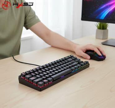 mini kompyuterlar: HKSD oyun klaviatura və siçan dəsti - Kompakt 60% ölçülü klaviatura — 1