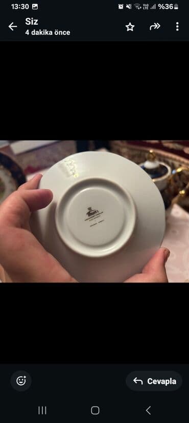 женьшень капсулы для набора веса: Чайный набор, цвет - Синий, Фарфор, 6 персон, Германия — 5