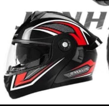 07 ucun arxa perde: Modulyar motosiklet dəbilqəsi – qara/qırmızı dizayn - Tip: Tam üzlü — 3