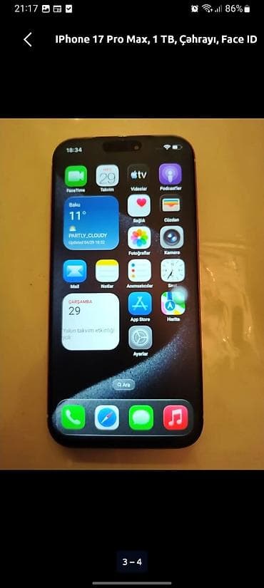 iphone 6 plus satın al: IPhone 17 Pro Max, 1 TB, Çəhrayı, Face ID — 3