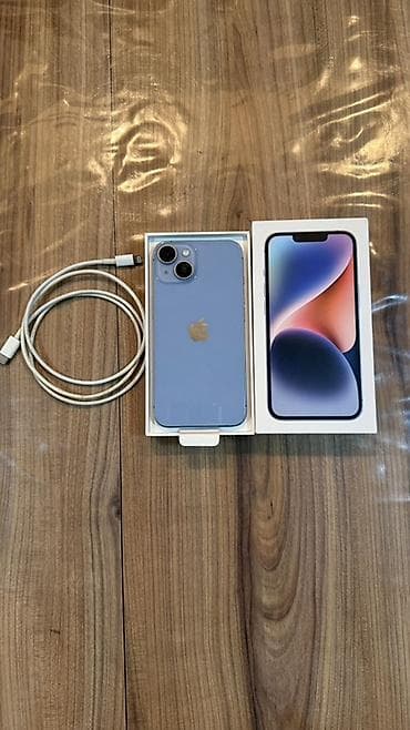 Компьютеры, ноутбуки и планшеты: IPhone 14, Голубой, Face ID — 1
