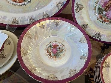 abedni servisler: Nahar dəsti, rəng - Ağ, Farfor — 10