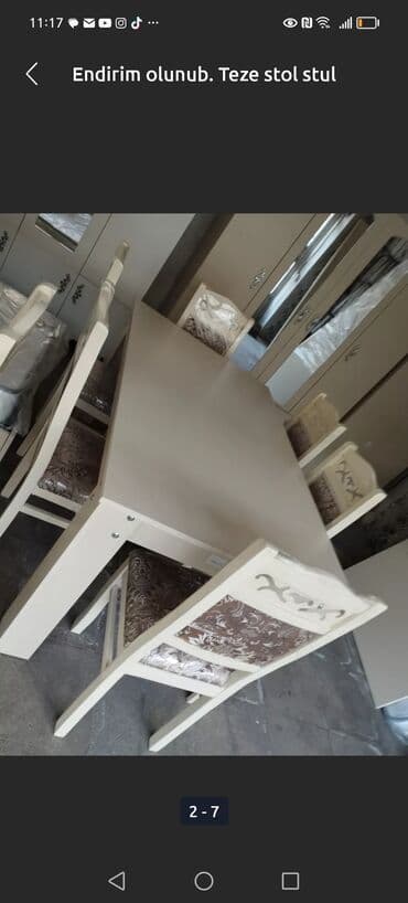 işlənmiş stol stul dəsti sumqayit: Qonaq otağı üçün, Yeni, Açılmayan, Dördbucaq masa, 6 stul — 10