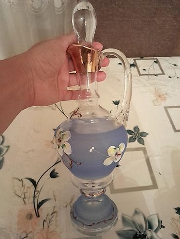 qedimi qab: Qədəhlər, rəng - Mavi, Şüşə, 6 ədədli dəst — 3