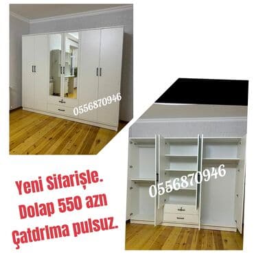 ikinci el şkaf: Новый, Распашной, 3 двери Прямой шкаф, Шкаф-вешалка, Азербайджан — 19