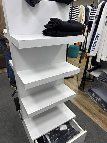 вешалка для одежды напольная: Mağaza üçün sərgi stendi – 2 tərəfli, çoxrafalı -Bütöv en/60sm.Bir — 4