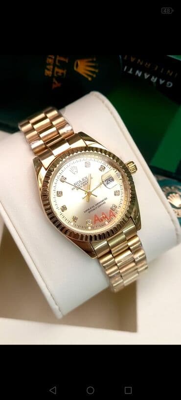 el fecr saat: Yeni, Qol saatı, Rolex, rəng - Qızılı — 16