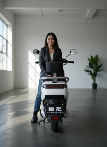 xiomi skuter: Elektrik skuter - Rəng: ağ/krem - Arxa hissədə geniş LED stop işığı - — 1