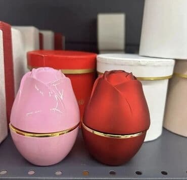 Üzük qabları – müxtəlif dizayn və rənglər - Modellər: gül (qızıl