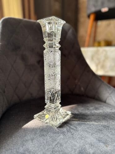 plastik suse: Kəsimli kristal şamdan.Cexiyadan almisam bakidan yox yeni 180dollara — 3