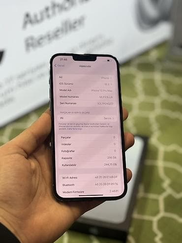 iphone 16 satis: IPhone 13 Pro Max, 256 GB, Gümüşü, Face ID — 7