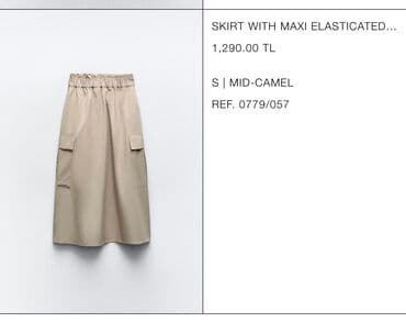 ağ qadın ətəkləri: Maksi Ətək, Zara, S — 2