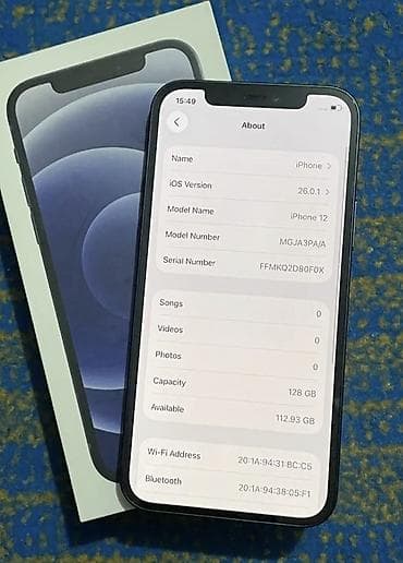 ipad kredit: IPhone 12, 128 GB, Qara, Zəmanət, Kredit, Simsiz şarj — 4