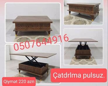 Jurnal masası, Yeni, Açılan, Dördbucaq masa