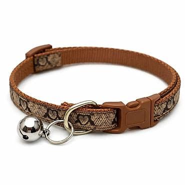 pişim: Pişiklər üçün naxışlı, zınqırov olan tənzimlənən yaxalıq - Material — 8