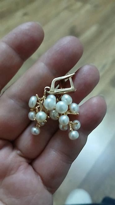 Sırğa, Sarı qızıl, 583 Əyar, 10 g, Ünvandan götürmə