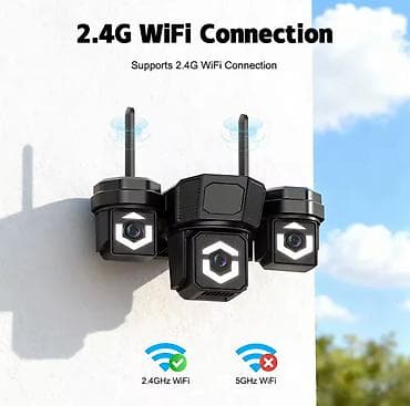 atv plus wifi: Üçlü Açıq Hava Wi‑Fi Təhlükəsizlik Kamerası - 3 linzalı dizayn: Hər — 4
