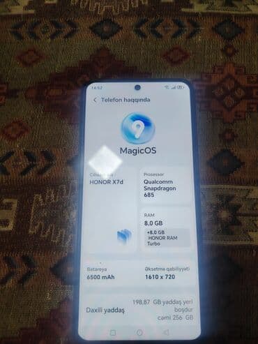 Apple iPhone: Honor X7d, 256 GB, rəng - Qara — 3