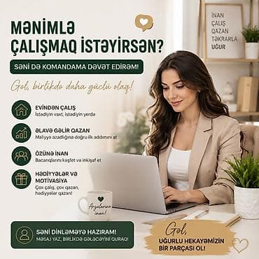 villada iş: 📌 Evdən idarə oluna bilən iş imkanı. 📌 Təcrübə vacib deyil, öyrədilir — 1