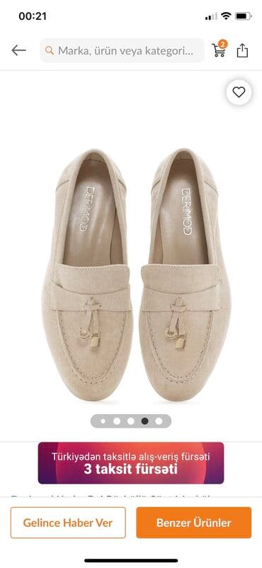 Makasin və loferlər: Derimod, Ölçü: 36, rəng - Bej, Yeni — 1