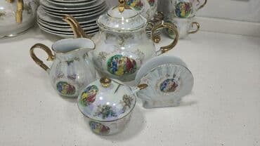 ag guller: Çay dəsti, rəng - Ağ, Farfor — 5