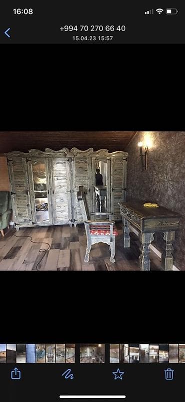 metbex mebeli 2020: Taxtadan hər növ mətbəx mebelləri Rustik üslubda massiv ağac mebellər — 4