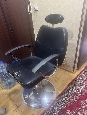 Салонные, медицинские кресла: Bərbər/kosmetolog üçün peşəkar salon kreslosu - Material: qara rəngli — 2