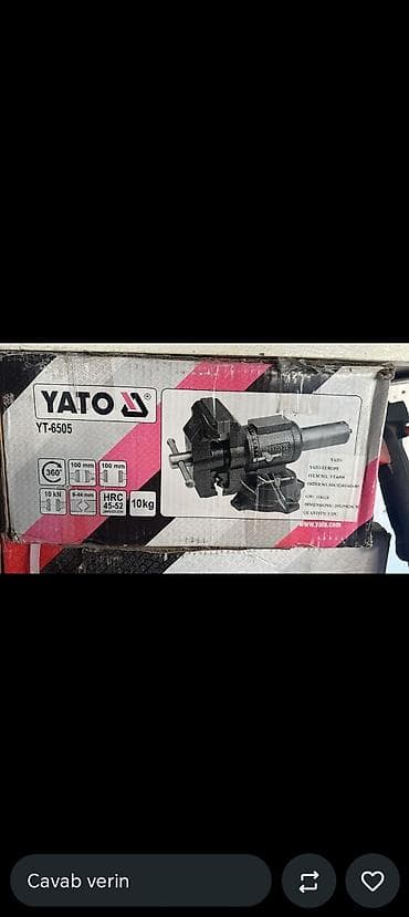 Məngənələr: YATO YT-6505 dəzgah üçün mengene - Fırlanma: 360° dönən baza - Çənə — 1