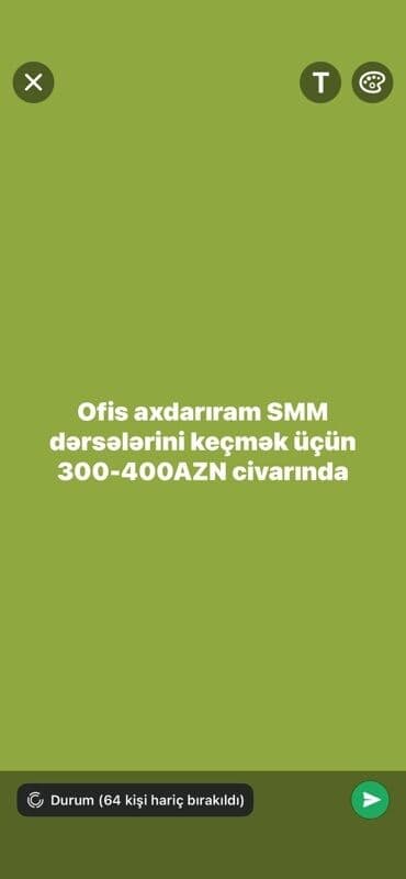 naxcivanda otellerin qiymeti: SMM dərsləri keçmək üçün ofis axtarılır. Tələblər: - Kiçik qruplar — 1