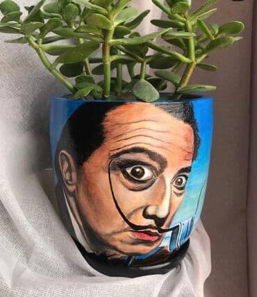 dibcek qablari: Горшок для цветов Сальвадор Дали, handmade — 2