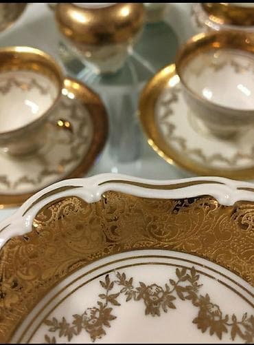 nabor: Almanyadan service desti, ishlenmeyib, gedimidir. kofe destdir + 6 — 3