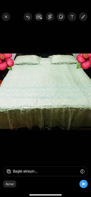 Yataq üçün İşlənmiş rəng - Yaşıl Yataq örtüyü, Rayonlara çatdırılma, Ünvandan götürmə, Ödənişli çatdırılma