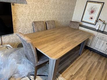 stul ortuyu: Pərladan açılan masa 6 stulla 350 manat.Ela veziyyetdedir .Olcu Bağli — 2