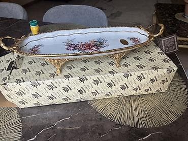 xonca qabları: Zərif dekorativ porselen süfrə qabı/tray - Material: keyfiyyətli — 2