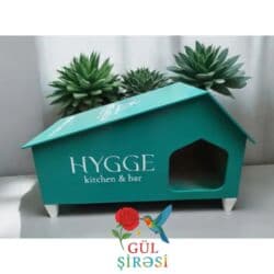 домик для кошек: Taxta pişik evi – “Burada yerim rahatdır” yazılı - Material — 18