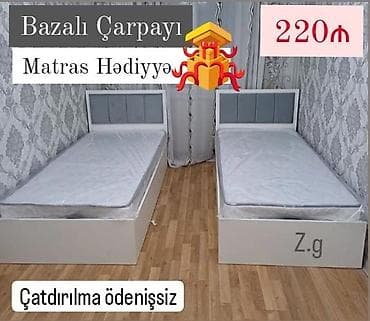 carpayi satilir: *Bazalı Çarpayı tək nəfərlik 💫220Azn* ✔️Material:Rusiya Laminat 18/lik — 1