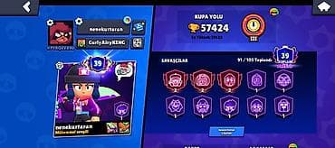 ucuz modem: Brawl Stars oyun hesabı - Kuboklar: 57,424+ - Səviyyə: 39 profil — 7