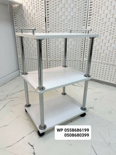 🤩🔥Taxtadan və dəmir şüşəli etajerkalar. 3mərtəbəli tibbi rəflər.🔥🤩