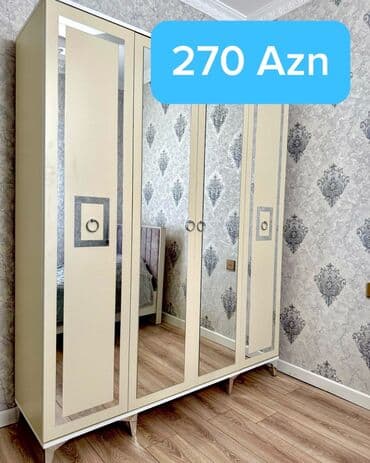 пластиковый шкаф: Новый, Распашной, 4 двери Прямой шкаф, Шкаф-вешалка, Азербайджан — 3
