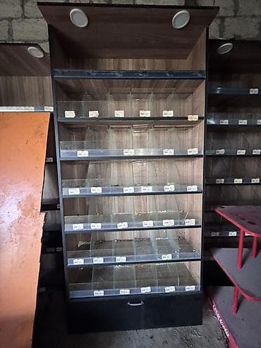 mağaza arabası: Mağaza üçün vitrin və rəf sistemləri - Material: Laminat taxta (ağac — 3