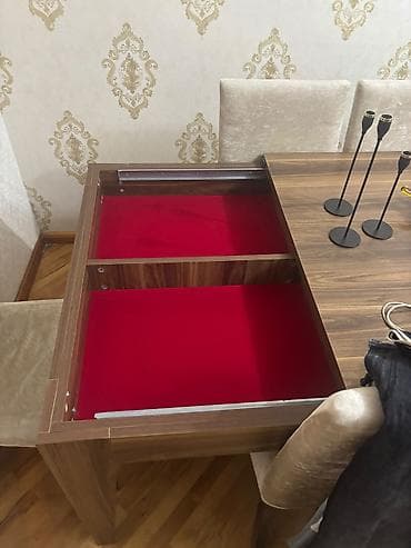 oturaca: Yemək otağı dəsti – masa və 6 stul - Masa: düzbucaqlı forma, palıd — 5