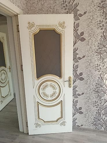 otax qapisi: 150Klassik üslubda interyer qapısı - Material: MDF əsaslı, ağ krem — 1