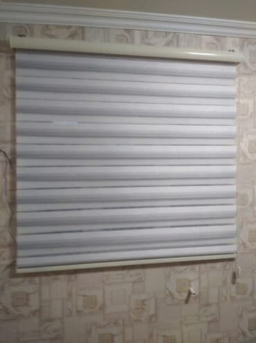 mətbəx pərdələri: Yeni, Zebra, rəng - Ağ — 2