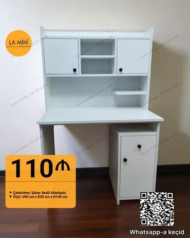 стол нержавейка: Kompüter masası, Yeni, Açılmayan, Laminat, Dördbucaq masa — 2